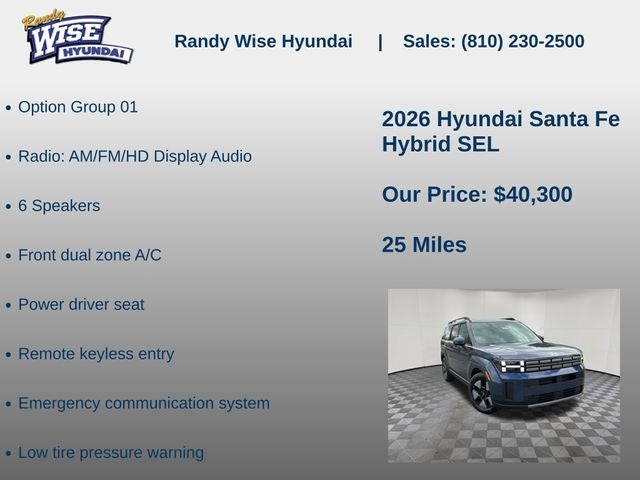 2026 Hyundai Santa Fe Hybrid SEL