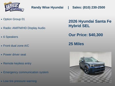 2026 Hyundai Santa Fe Hybrid SEL