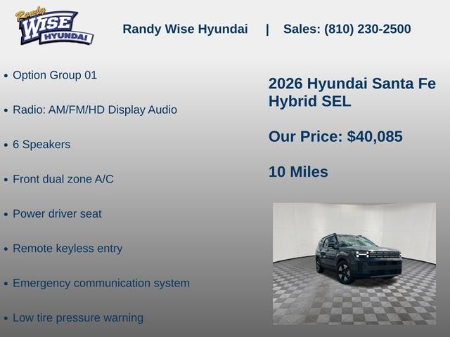 2026 Hyundai Santa Fe Hybrid SEL