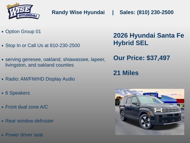 2026 Hyundai Santa Fe Hybrid SEL