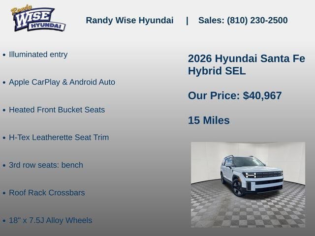 2026 Hyundai Santa Fe Hybrid SEL
