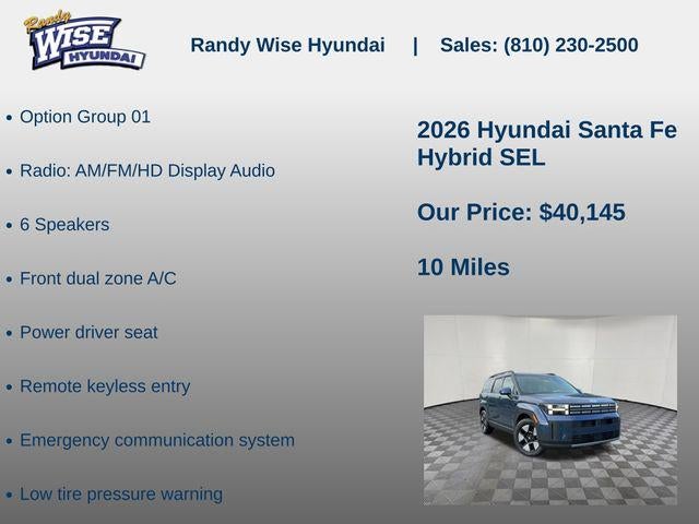 2026 Hyundai Santa Fe Hybrid SEL