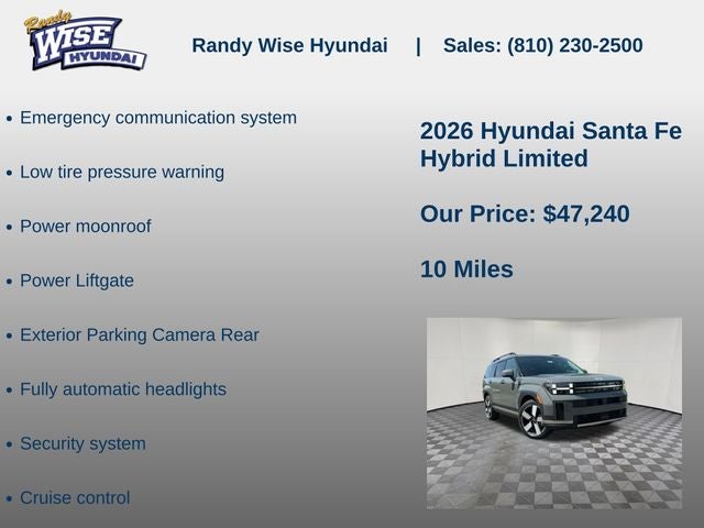 2026 Hyundai Santa Fe Hybrid Limited
