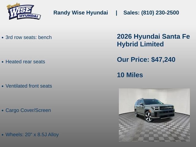2026 Hyundai Santa Fe Hybrid Limited