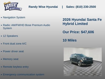 2026 Hyundai Santa Fe Hybrid Limited