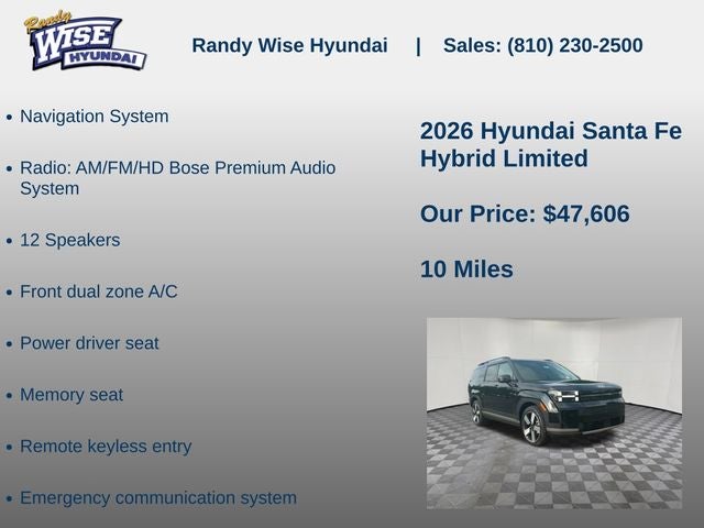 2026 Hyundai Santa Fe Hybrid Limited