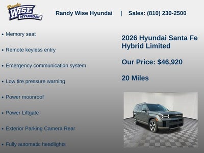 2026 Hyundai Santa Fe Hybrid Limited