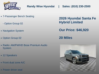 2026 Hyundai Santa Fe Hybrid Limited