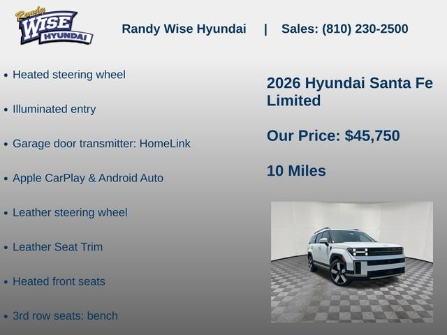2026 Hyundai Santa Fe Limited AWD