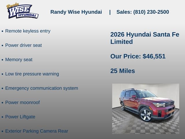 2026 Hyundai Santa Fe Limited AWD