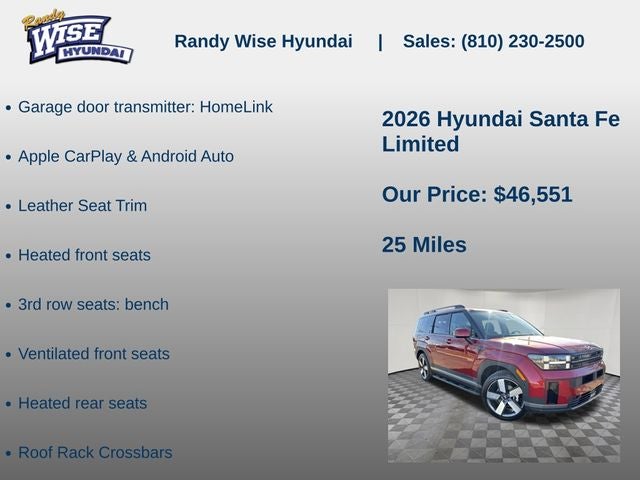 2026 Hyundai Santa Fe Limited AWD