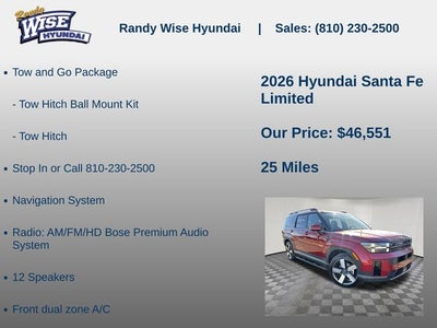 2026 Hyundai Santa Fe Limited AWD
