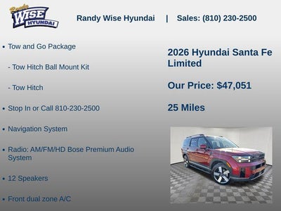 2026 Hyundai Santa Fe Limited AWD