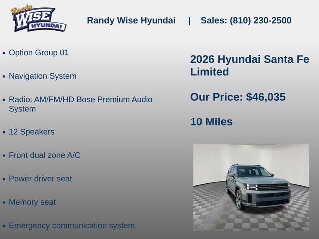 2026 Hyundai Santa Fe Limited AWD