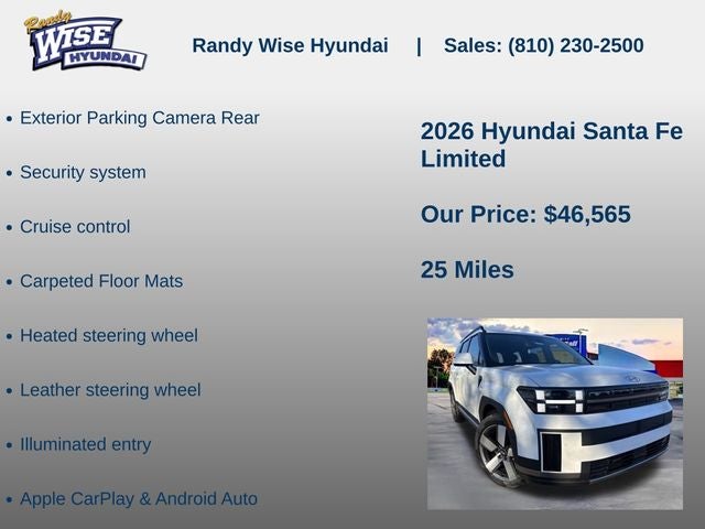 2026 Hyundai Santa Fe Limited AWD