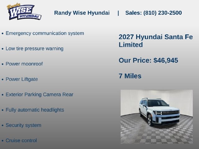2027 Hyundai Santa Fe Limited AWD