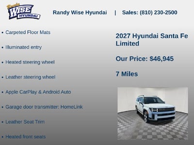 2027 Hyundai Santa Fe Limited AWD