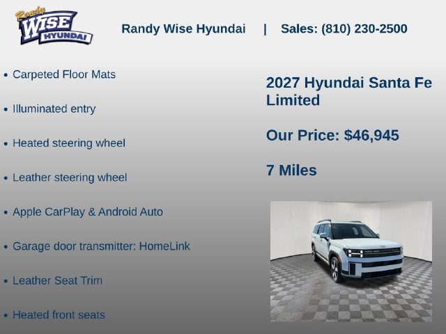 2027 Hyundai Santa Fe Limited AWD