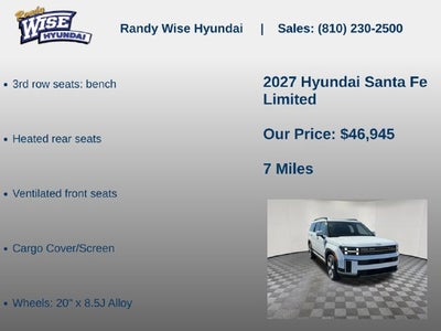 2027 Hyundai Santa Fe Limited AWD