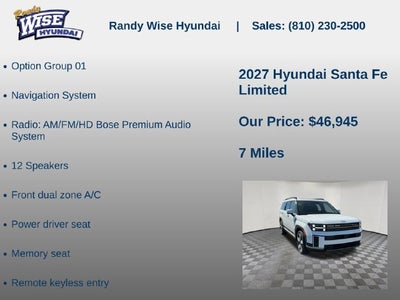 2027 Hyundai Santa Fe Limited AWD