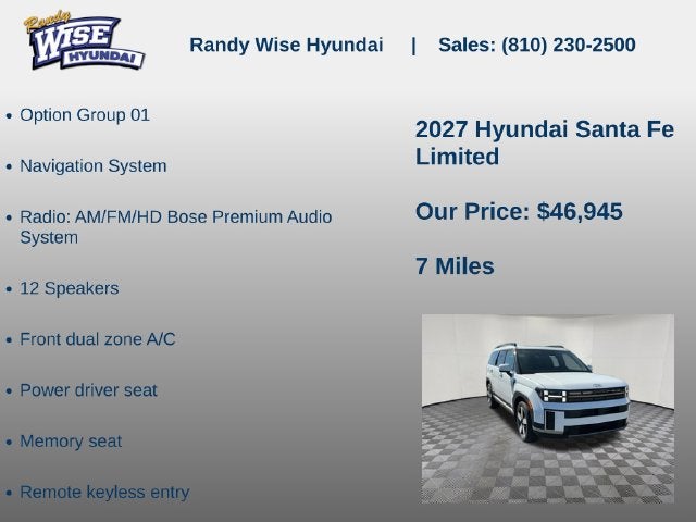 2027 Hyundai Santa Fe Limited AWD