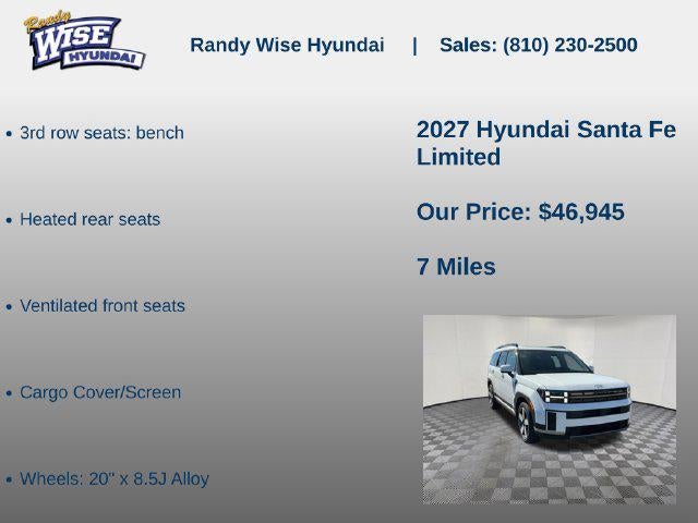 2027 Hyundai Santa Fe Limited AWD