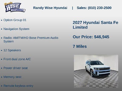 2027 Hyundai Santa Fe Limited AWD
