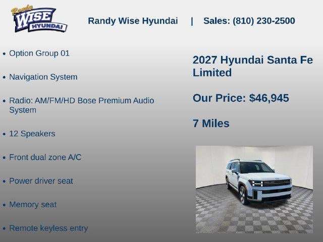 2027 Hyundai Santa Fe Limited AWD