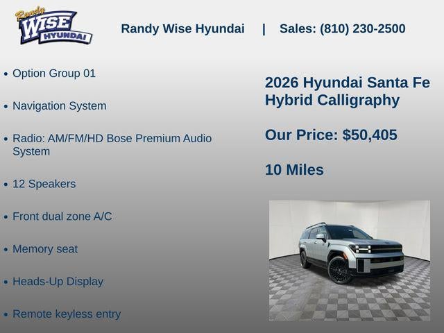 2026 Hyundai Santa Fe Hybrid Calligraphy