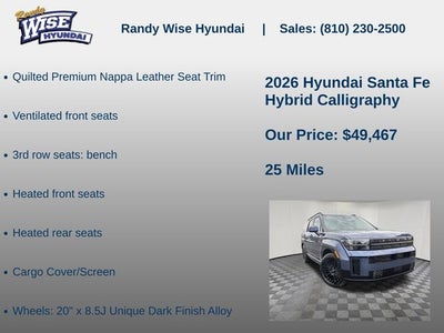 2026 Hyundai Santa Fe Hybrid Calligraphy