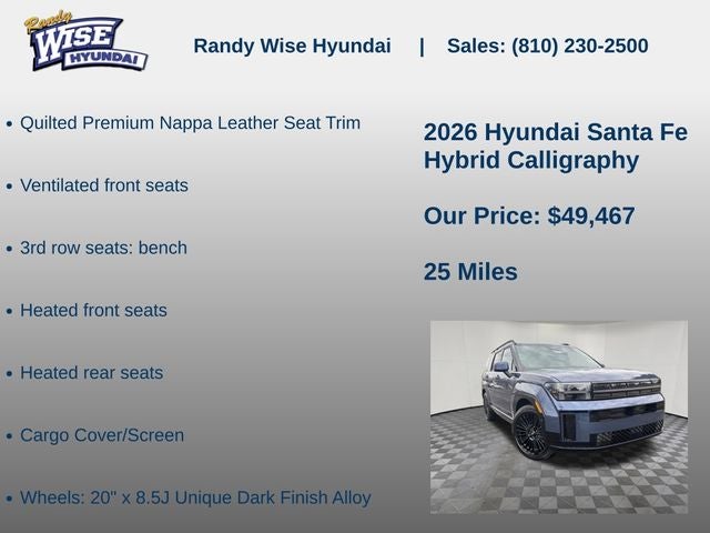 2026 Hyundai Santa Fe Hybrid Calligraphy