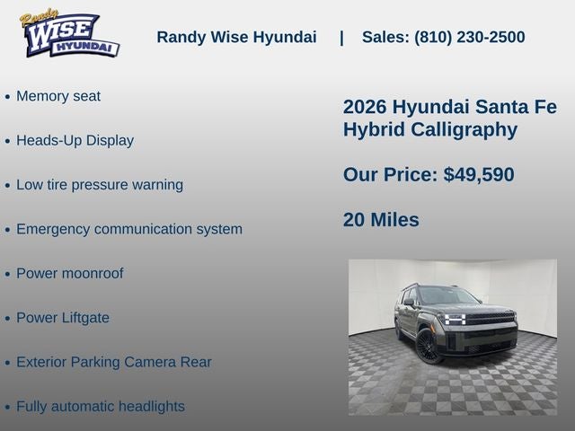 2026 Hyundai Santa Fe Hybrid Calligraphy