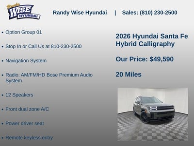 2026 Hyundai Santa Fe Hybrid Calligraphy