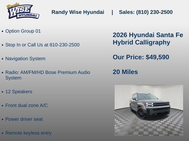 2026 Hyundai Santa Fe Hybrid Calligraphy