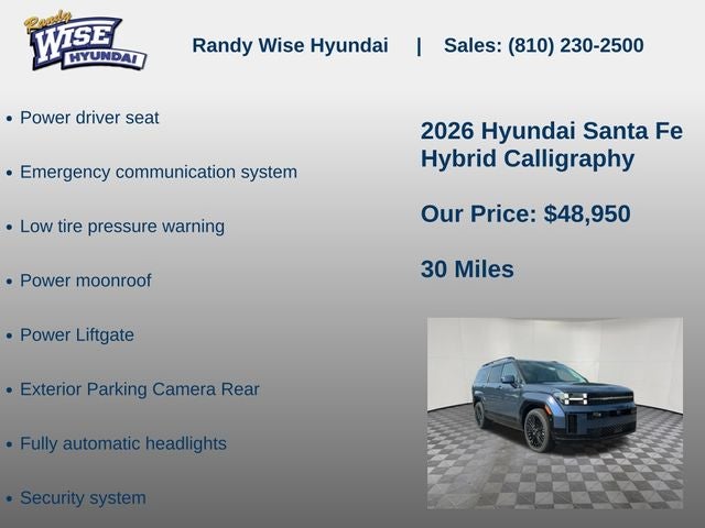 2026 Hyundai Santa Fe Hybrid Calligraphy