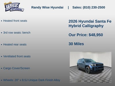 2026 Hyundai Santa Fe Hybrid Calligraphy