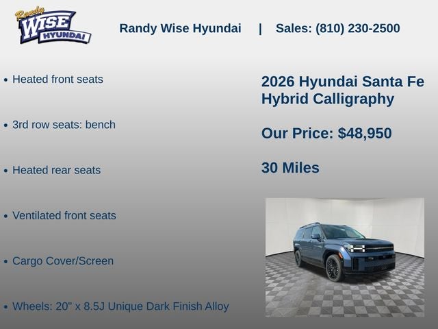 2026 Hyundai Santa Fe Hybrid Calligraphy