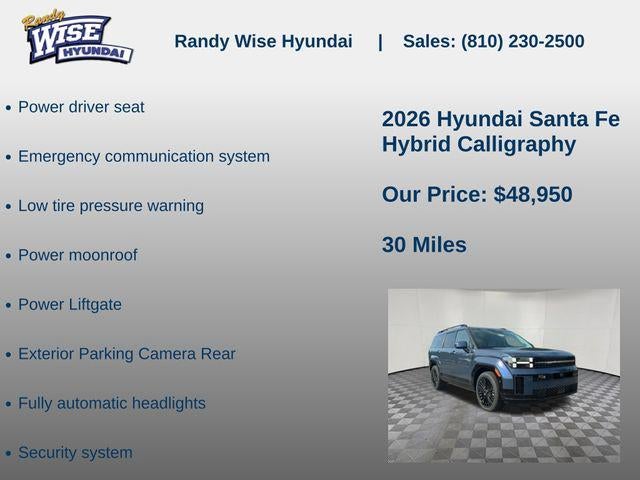 2026 Hyundai Santa Fe Hybrid Calligraphy