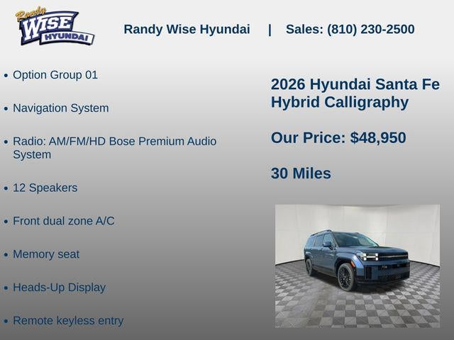 2026 Hyundai Santa Fe Hybrid Calligraphy