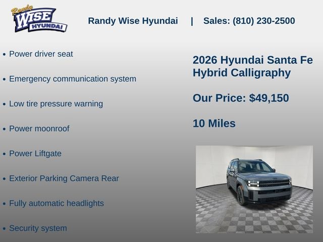 2026 Hyundai Santa Fe Hybrid Calligraphy