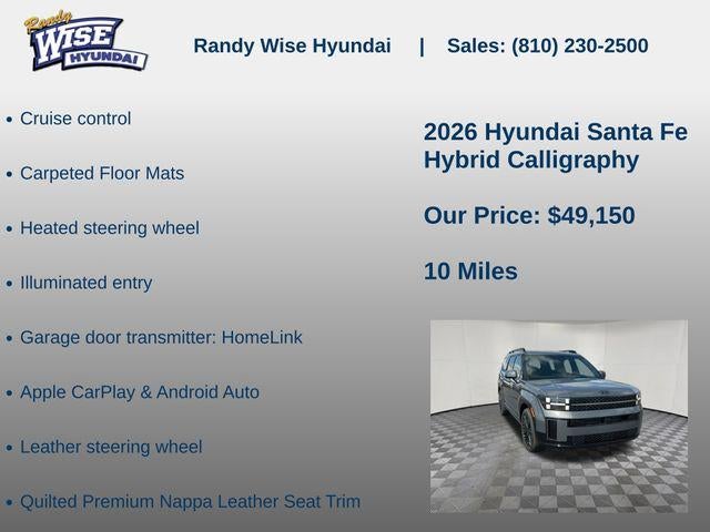 2026 Hyundai Santa Fe Hybrid Calligraphy
