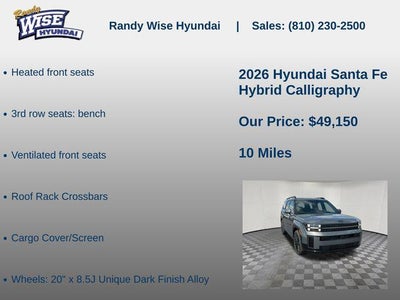 2026 Hyundai Santa Fe Hybrid Calligraphy