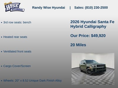 2026 Hyundai Santa Fe Hybrid Calligraphy
