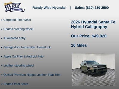 2026 Hyundai Santa Fe Hybrid Calligraphy