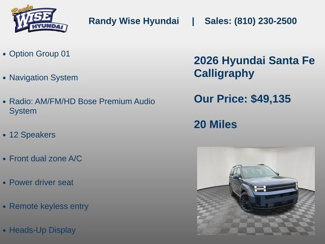 2026 Hyundai Santa Fe Calligraphy AWD