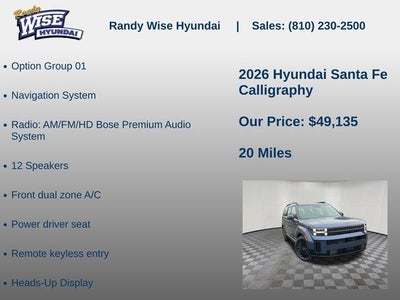 2026 Hyundai Santa Fe Calligraphy AWD