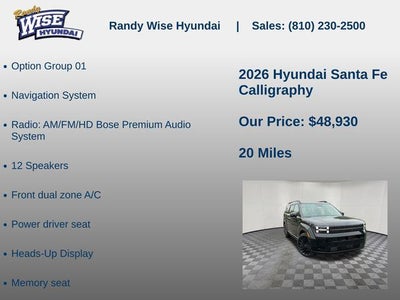 2026 Hyundai Santa Fe Calligraphy AWD