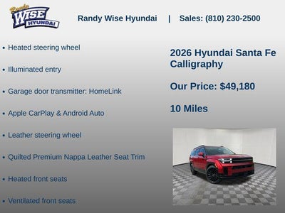2026 Hyundai Santa Fe Calligraphy AWD