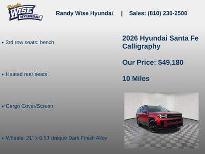 2026 Hyundai Santa Fe Calligraphy AWD