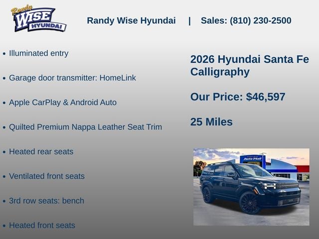 2026 Hyundai Santa Fe Calligraphy AWD